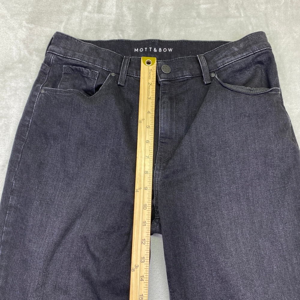 Mott & Bow‎ Mom Jeans Black Wash High Rise Straight Leg Denim Sz 30 Grunge Retro - Picture 2 of 9